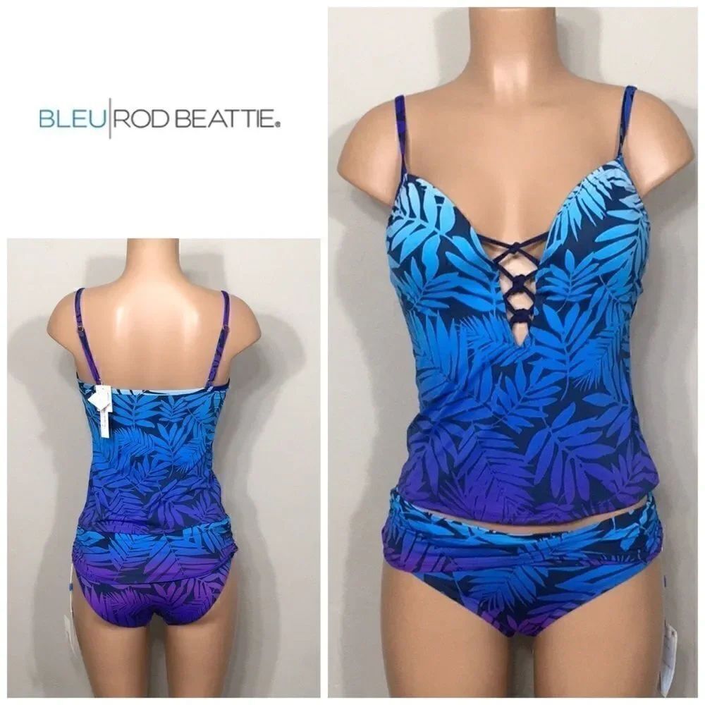 Push up Plunge laces tankini set. NWT